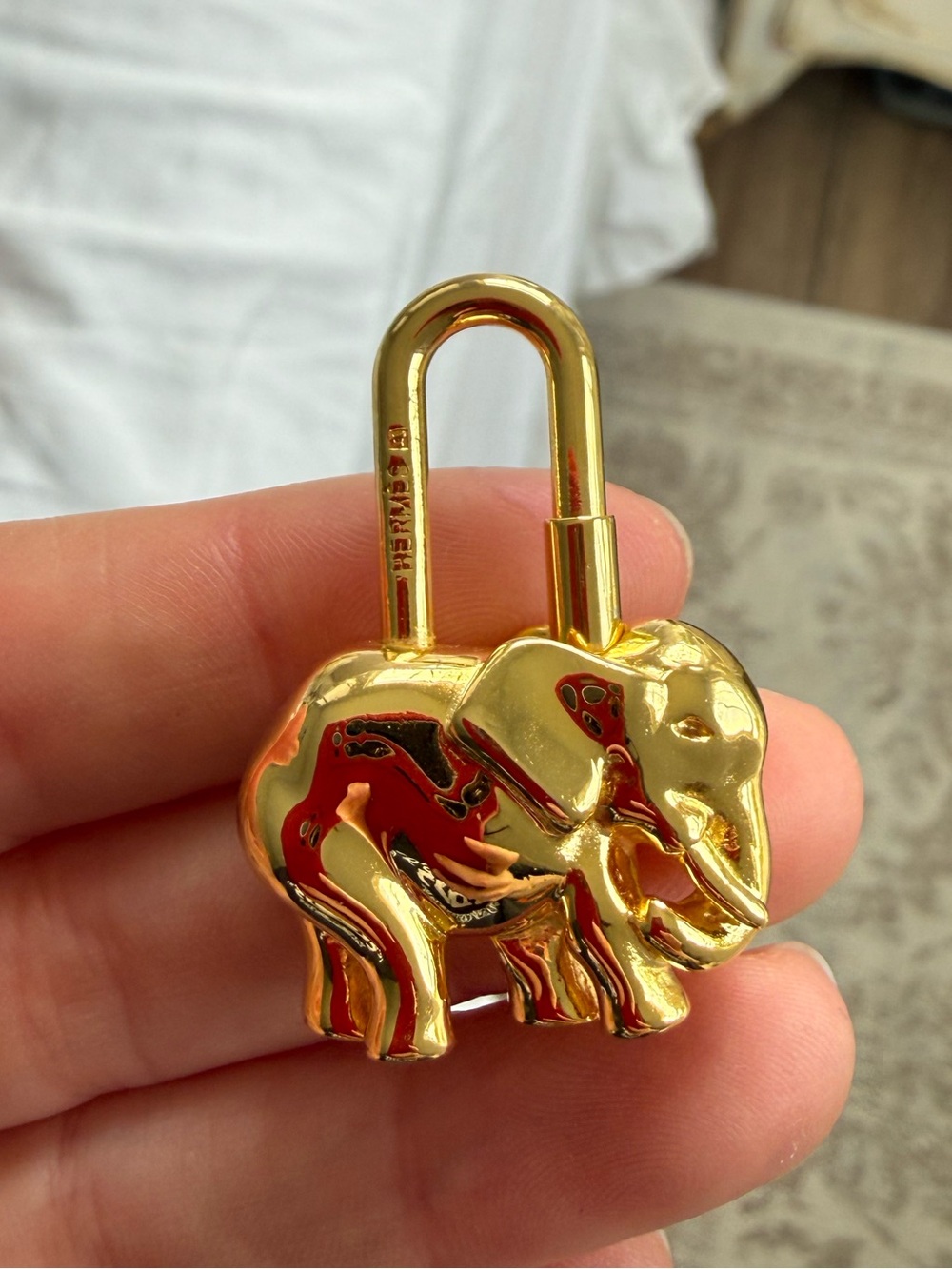 Hermes Gold Elephant Charm